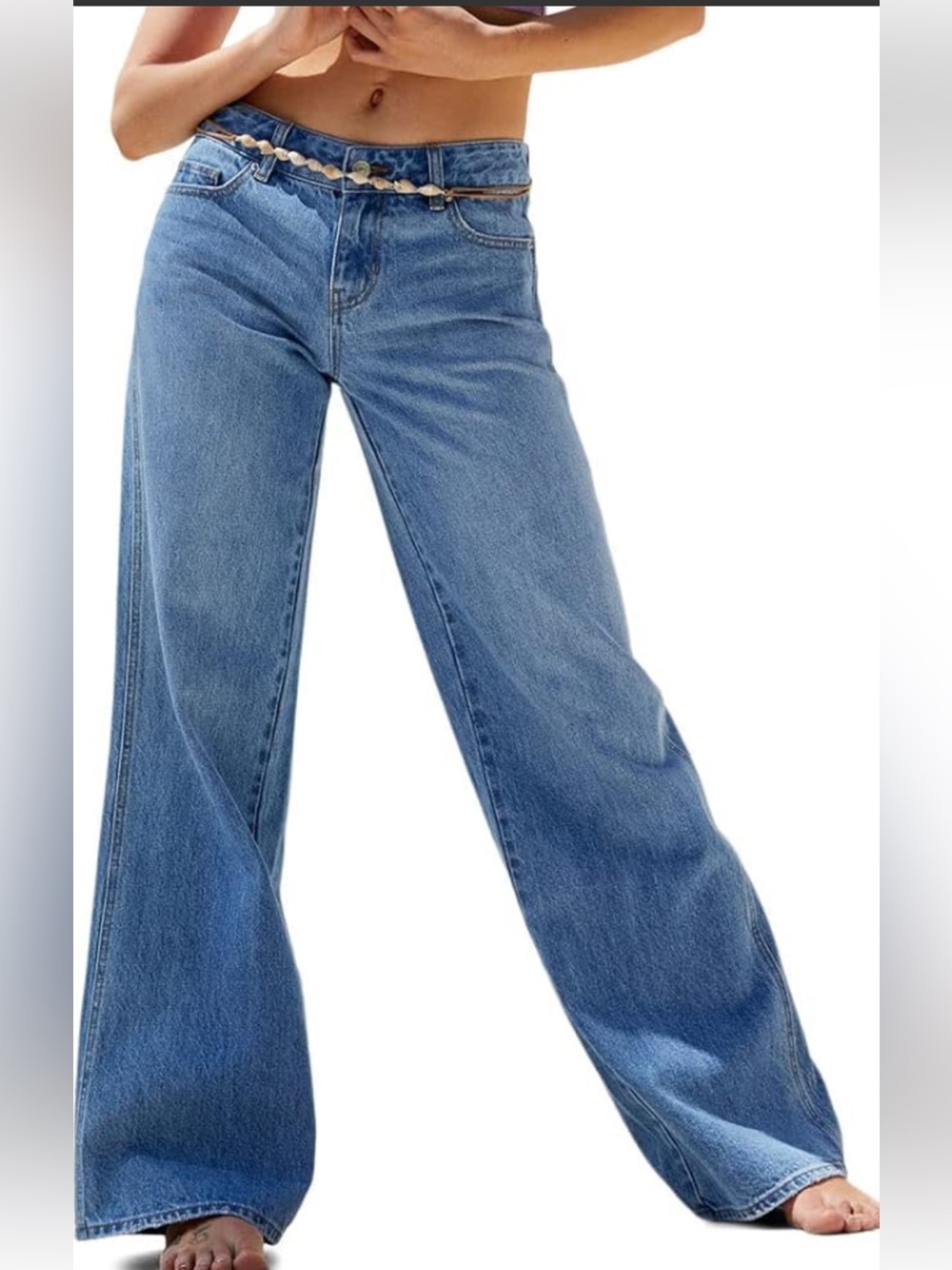 Pacsun Casey Low Rise Baggy Jeans Y2K Inspired - light wash